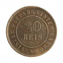 Moeda B-798 20 Réis 1889 MBC+ Bronze Ø25mm 7gr.*