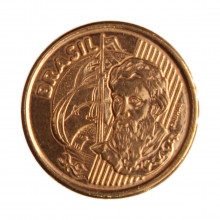Moeda V-463 1 Centavo 2004 MBC+  Aço R Cobre Ø17mm 2,4gr.