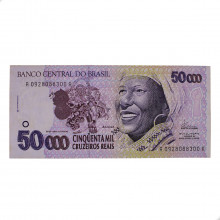 Cédula C-240 50000 Cruzeiros Reais 1994 C/ Leves Manchas FE