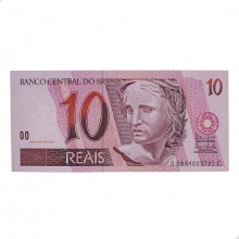 Cédula C-296 10 Reais 2003 FE - Antônio Palocci Filho / Henrique C. Meirelles