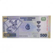 Cédula P#96a 500 Francs 2002-2022 República do Congo África FE