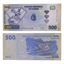 Cédula P#96a 500 Francs 2002-2022 República do Congo África FE