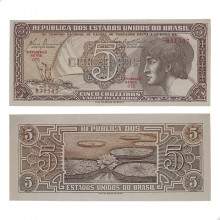 Cédula C-111 5 Cruzeiros 1961 Série 075 SOB/FE