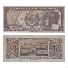 Cédula C-111 5 Cruzeiros 1961 Série 061 SOB/FE