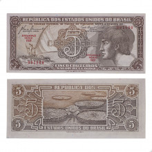 Cédula C-111 5 Cruzeiros 1961 Série 049 Escassa SOB/FE