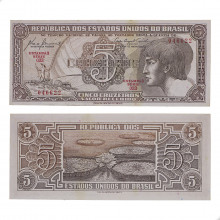Cédula C-111 5 Cruzeiros 1961 Série 033 C/ Leves Manchas SOB/FE