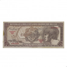 Cédula C-111 5 Cruzeiros 1961 Série 033 MBC