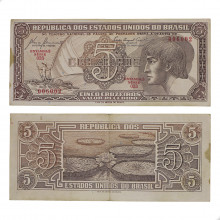 Cédula C-111 5 Cruzeiros 1961 Série 033 MBC