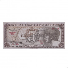Cédula C-111 5 Cruzeiros 1961 Série 022 C/ Leves Manchas FE