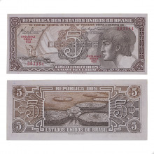 Cédula C-111 5 Cruzeiros 1961 Série 022 C/ Leves Manchas FE