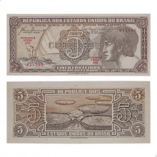Cédula C-111 5 Cruzeiros 1961 Série 060 SOB/FE