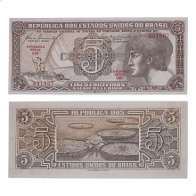 Cédula C-111 5 Cruzeiros 1961 Série 049 Escassa FE