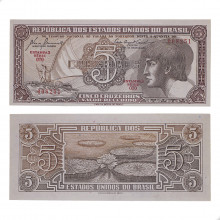 Cédula C-111 5 Cruzeiros 1961 Série 070 SOB/FE