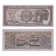 Cédula C-111 5 Cruzeiros 1961 Série 062 SOB/FE