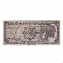 Cédula C-111 5 Cruzeiros 1961 Série 033 SOB/FE