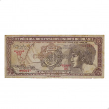 Cédula C-112 5 Cruzeiros 1962 Série 078 BC