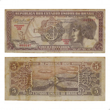 Cédula C-112 5 Cruzeiros 1962 Série 078 BC