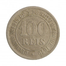 Moeda V-008 100 Réis 1878 MBC Cupro Níquel Ø27mm 10gr.