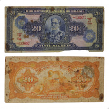 Cédula C-004 20 Cruzeiros 1942 C/ Manchas BC