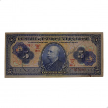 Cédula C-002 5 Cruzeiros 1942 MBC+