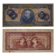 Cédula C-002 5 Cruzeiros 1942 MBC+