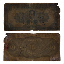 Cédula R-109 10 Mil Réis 1924 Rara Autografada UTG