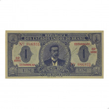 Cédula R-079 1 Mil Réis 1921 Autografada SOB/FE