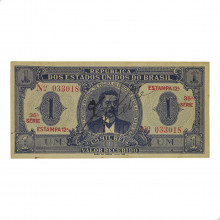 Cédula R-079 1 Mil Réis 1921 Autografada MBC+