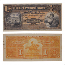 Cédula R-076 1 Mil Réis 1918 Autografada MBC+