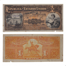 Cédula R-076 1 Mil Réis 1918 C/ Peq. Rasgo Autografada MBC