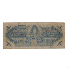 Cédula R-075 1 Mil Réis 1919 Autografada BC/MBC