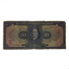 Cédula R-129 50 Mil Réis 1924 Autografada BC