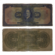 Cédula R-129 50 Mil Réis 1924 Autografada BC