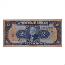 Cédula R-085 2 Mil Réis 1919 Autografada MBC+
