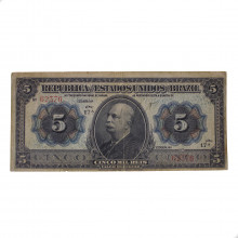 Cédula R-095 5 Mil Réis 1913 Autografada BC/MBC