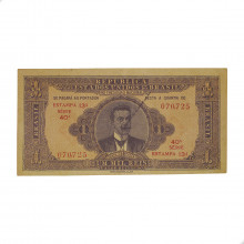 Cédula R-080 1 Mil Réis 1923 Autografada SOB/FE