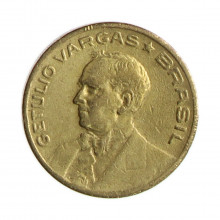 Moeda V-180b 10 Centavos 1944 BC/MBC S/Sigla Bronze Alumínio Ø17mm 3gr.