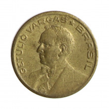 Moeda V-181a 10 Centavos 1945 MBC+ S/Sigla Bronze Alumínio Ø17mm 3gr.