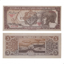 Cédula C-111 5 Cruzeiros 1961 Série 019 C/ Leves Manchas SOB/FE