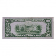 Cédula P#431 20 Dollars 1934A Selo Verde 	Estados Unidos América MBC/SOB