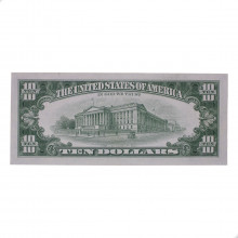 Cédula P#445b 10 Dollars 1963 Letra A Selo Verde Estados Unidos América SOB