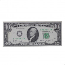 Cédula P#445b 10 Dollars 1963 Letra A Selo Verde Estados Unidos América SOB