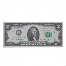 Cédula P#W545 2 Dollars 2017A Selo Verde Estados Unidos América FE