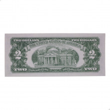 Cédula P#382b 2 Dollars 1963 Selo Vermelho 	Estados Unidos América FE