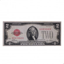 Cédula P#378 2 Dollars 1928 Selo Vermelho Estados Unidos América MBC