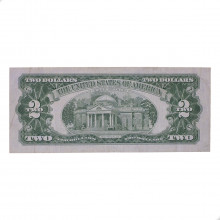 Cédula P#382a 2 Dollars 1963 Selo Vermelho 	Estados Unidos América MBC