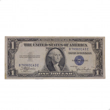 Cédula P#416c 1 Dollar 1935 Selo Azul Estados Unidos América MBC