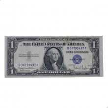 Cédula P#416D1 1 Dollar 1935 Selo Azul Estados Unidos América MBC