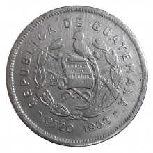 Km#258 25 Centavos 1958 MBC Guatemala América