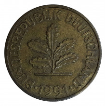 10 Pfennig 1991 D MBC Alemanha Europa